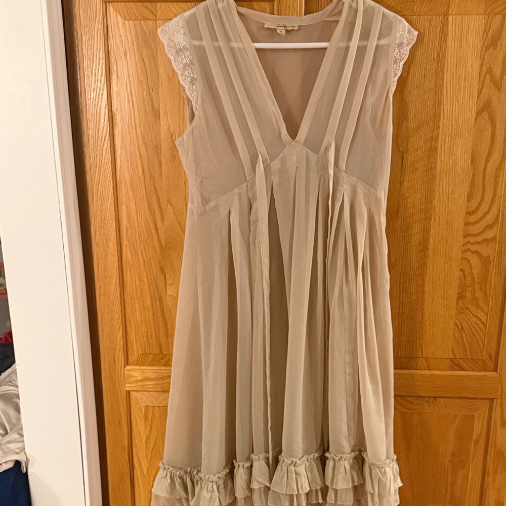 Forever 21 Beige Sheer Dress